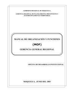 manual de organización y funciones gerencia general regional