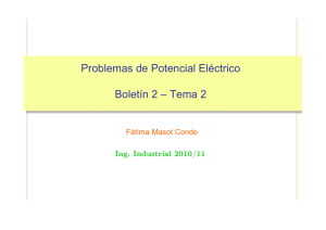 Problemas de Potencial Eléctrico Boletín 2 – Tema 2