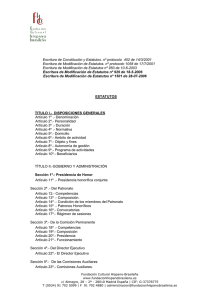 Escritura de Constitución y Estatutos. nº protocolo 402 de 14/3/2001