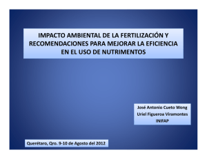 impacto ambiental de la fertilización y recomendaciones