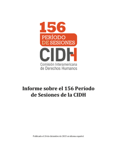 Informe sobre el 156 Período de Sesiones de la CIDH