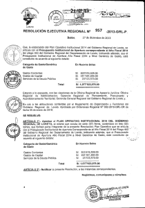 Plan Operativo Institucional 2014