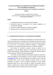 1. La administración electrónica en el Ayuntamiento de Sabadell