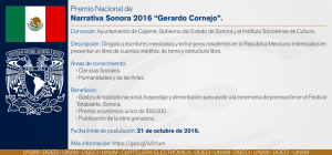 México / Premio Nacional de Narrativa Sonora 2016 “Gerardo
