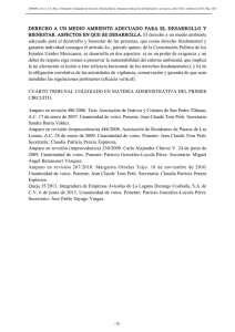 DERECHO A UN MEDIO AMBIENTE ADECUADO PARA EL