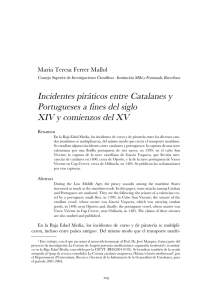 Incidentes piráticos entre Catalanes y Portugueses a fines del siglo