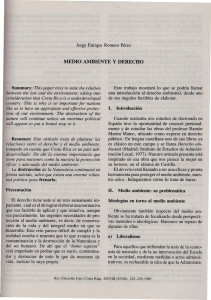 Jorge Enrique Romero P.: Medio ambiente y derecho