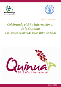 Celebrando el Año Internacional de la Quinua