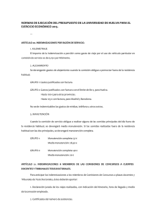 Comisiones de Servicio - Universidad de Huelva