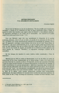 Antonio Machado y El Argumento Ontologico