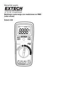 Multímetro autorrango con mediciones en RMS
