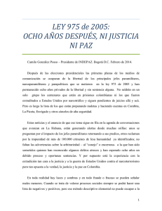 LEY 975 de 2005: OCHO AÑOS DESPUÉS, NI JUSTICIA NI PAZ