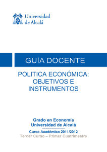 politica económica: objetivos e instrumentos