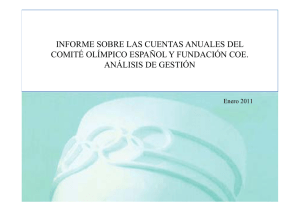 informe sobre las cuentas anuales del comité olímpico español y
