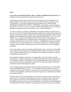 60-98 SALA DE LO CONSTITUCIONAL DE LA CORTE SUPREMA