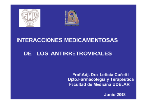 interacciones medicamentosas de los antirretrovirales