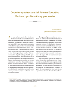 Cobertura y estructura del Sistema Educativo Mexicano