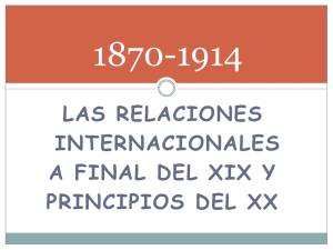1870-1914. Relaciones internacionales