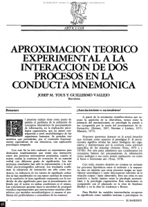 aproximación teórico experimental a la interacción de dos procesos