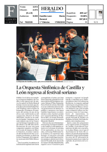 La Orquesta Sinfónica de Castilla y León regresa al festival soriano