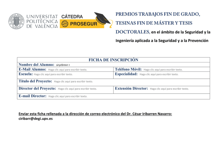 FICHA DE INSCRIPCI N