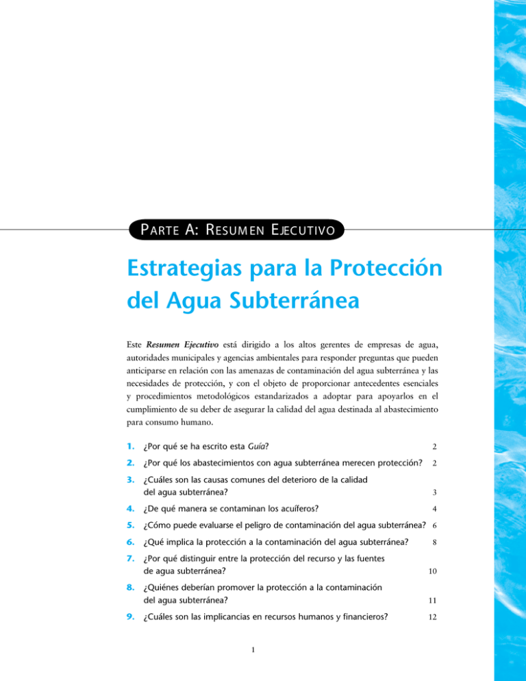 Estrategias Para La Protección Del Agua Subterránea