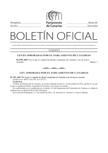 leyes aprobadas por el parlamento de canarias ley aprobada por el