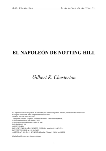 EL NAPOLEÓN DE NOTTING HILL Gilbert K