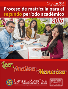Proceso de Matrícula 2016-II - Universidad Santo Tomás, Seccional