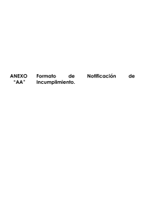 ANEXO “AA” Formato de Notificación de