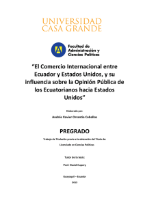 “El Comercio Internacional entre Ecuador y Estados Unidos, y su