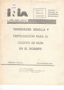 variedades, semilla y fertilización para el cultivo de papa en el