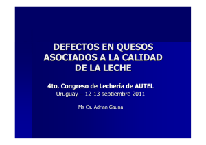 defectos en quesos asociados a la calidad de