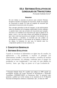 III.6 SISTEMAS EVOLUTIVOS DE LENGUAJES DE TRAYECTORIA