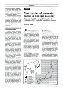 Centros de información sobre la energía nuclear