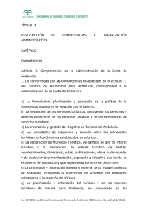 TÍTULO II DISTRIBUCIÓN DE COMPETENCIAS Y ORGANIZACIÓN