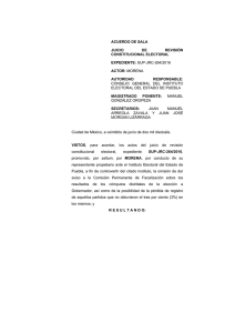 sup-jrc-264/2016 actor - Tribunal Electoral del Poder Judicial de la