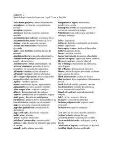 Appendix C Spanish Equivalents for Important Legal Terms in