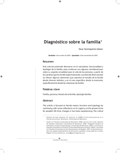 Diagnóstico sobre la familia1