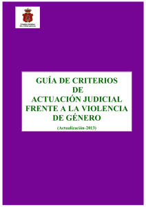 Guía de criterios de actuación judicial frente a la violencia de género