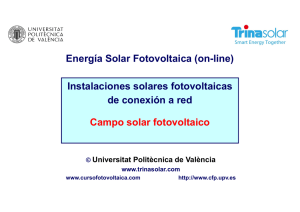 Campo solar fotovoltaico - Curso Energía Solar Fotovoltaica Online