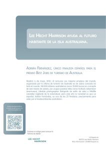 Lee HecHt Harrison ayuda aL futuro Habitante de La isLa austraLiana