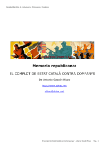 El Complot de Estat Català contra Companys