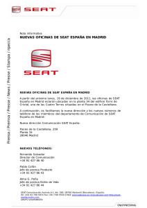 Nuevas oficinas de SEAT España en Madrid