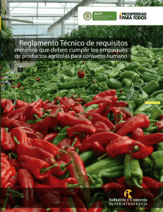 Reglamento Técnico empaques de los productos agrícolas para