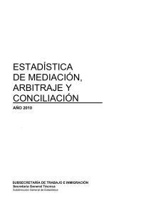 estadística de mediación, arbitraje y conciliación