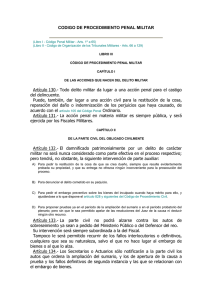 CODIGO DE PROCEDIMIENTO PENAL MILITAR Artículo 130.