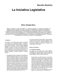 La Iniciativa Legislativa