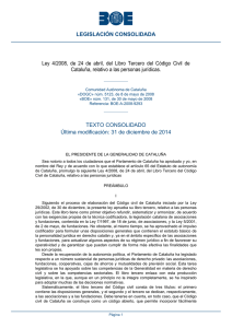 Ley 4/2008, de 24 de abril, del Libro Tercero del Código