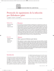 Protocolo de seguimiento de la infección por Helicobacter pylori